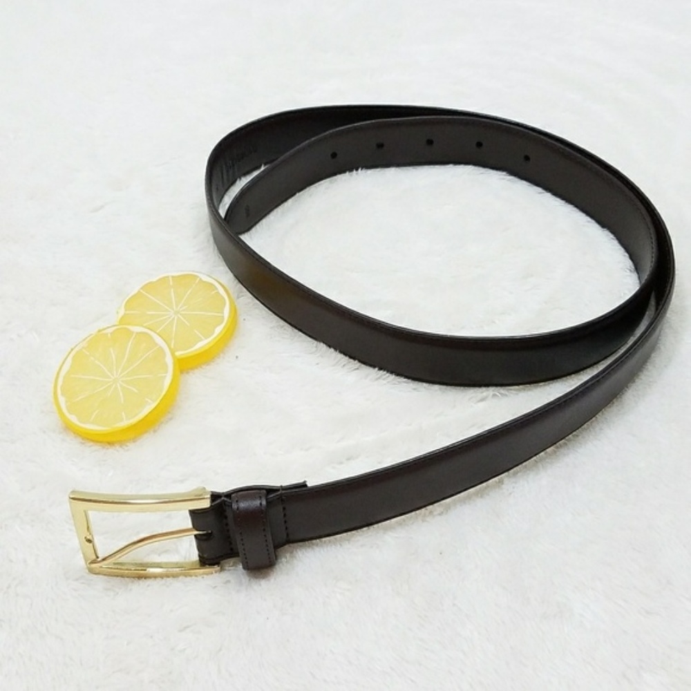 Leather Belt Size 38 Matte Chocolate Brown *O23